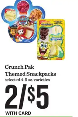 Mariano's Crunch Pak Themed Snackpacks offer