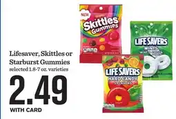 Mariano's Lifesaver, Skittles or Starburst Gummies offer
