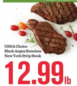 Mariano's USDA Choice Black Angus Boneless New York Strip Steak offer