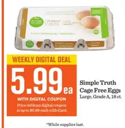 Mariano's Simple Truth Cage Free Eggs offer