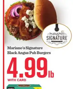 Mariano's Mariano's Signature Black Angus Pub Burgers offer