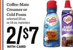 Mariano's Coffee-Mate Creamer or Cold Foam offer