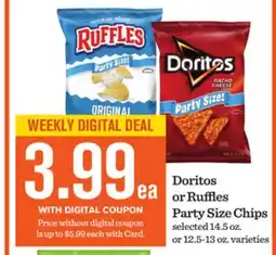 Mariano's Doritos or Ruffles Party Size Chips offer
