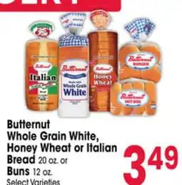 Jewel-Osco Butternut Whole Grain White, Honey Wheat or Italian Bread 20 oz. or Buns 12 oz offer