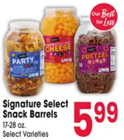 Jewel-Osco Signature Select Snack Barrels offer