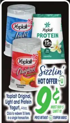 Jewel-Osco Yoplait Original, Light and Protein Yogurt offer