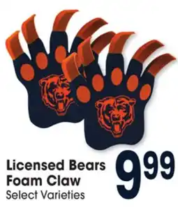 Jewel-Osco Licensed Bears Foam Claw offer