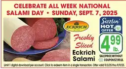 Jewel-Osco Eckrich Salami offer