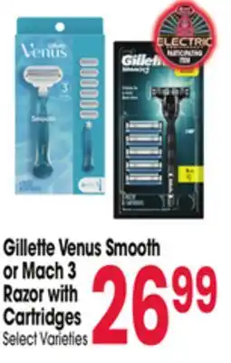 Jewel-Osco Gillette Venus Smooth or Mach 3 Razor with Cartridges offer