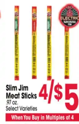 Jewel-Osco Slim Jim Meat Sticks offer