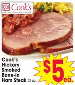Jewel-Osco Cook's Hickory Smoked Bone-In Ham Steak offer