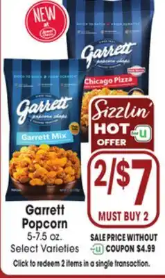 Jewel-Osco Garrett Popcorn offer