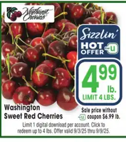 Jewel-Osco Washington Sweet Red Cherries offer