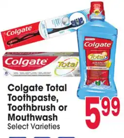 Jewel-Osco Colgate Total Toothpaste, Toothbrush or Mouthwash offer