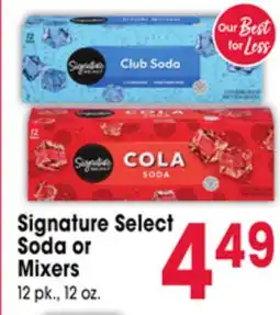 Jewel-Osco Signature Select Soda or Mixers offer