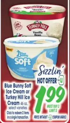 Jewel-Osco Blue Bunny Soft Ice Cream or Ice Cream or Turkey Hill Ice Turkey Hill Ice Cream Cream offer