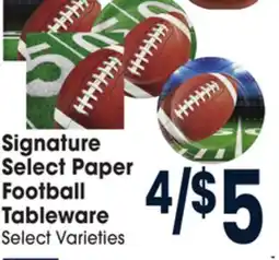 Jewel-Osco Signature Select Paper Football Tableware offer