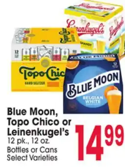 Jewel-Osco Blue Moon, Topo Chico or Leinenkugel's offer
