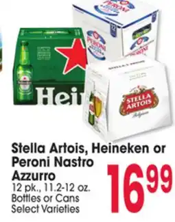 Jewel-Osco Stella Artois, Heineken or Peroni Nastro Azzurro offer