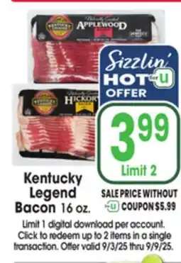 Jewel-Osco Kentucky Legend Bacon offer