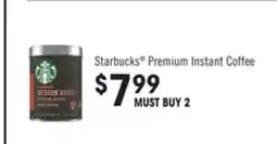 Jewel-Osco Starbucks Premium Instant Coffee offer