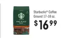 Jewel-Osco Starbucks Coffee Ground offer