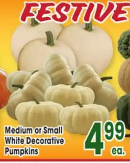 Jewel-Osco Medium or Small White Decorative Pumpkins offer