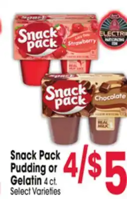 Jewel-Osco Snack Pack Pudding or Gelatin offer