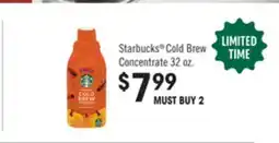 Jewel-Osco Starbucks Cold Brew Concentrate offer