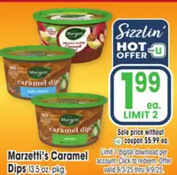 Jewel-Osco Marzetti's Caramel Dips offer