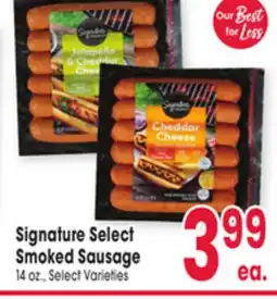 Jewel-Osco Signature Select Smoked Sausage offer
