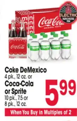 Jewel-Osco Coke DeMexico 4 pk., 12 oz. or Coca-Cola or Sprite 10 pk., 7.5 or 8 pk., 12 oz offer