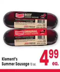 Jewel-Osco Klement's Summer Sausage offer