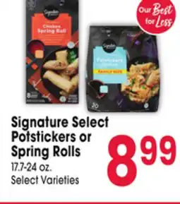 Jewel-Osco Signature Select Potstickers or Spring Rolls offer