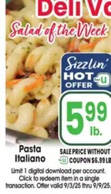 Jewel-Osco Pasta Italiano offer