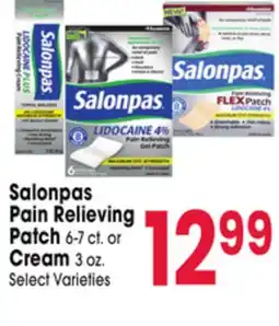 Jewel-Osco Salonpas Pain Relieving Patch 6-7 ct. or Cream 3 oz offer
