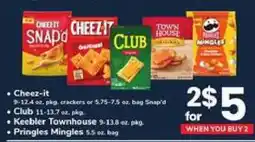 Safeway Cheez-it, Club, Keebler Townhouse, Pringles Mingles offer