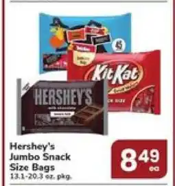 Safeway Hershey's Jumbo Snack Size Bags offer