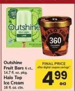 Safeway Outshine Fruit Bars / Halo Top Ice Cream offer