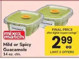 Safeway Mild or Spicy Guacamole offer