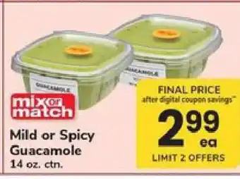 Safeway Mild or Spicy Guacamole offer