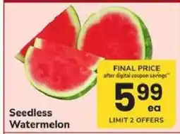 Safeway Seedless Watermelon offer
