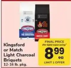 Safeway Kingsford or Match Light Charcoal Briquets offer