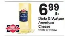 Safeway Dietz & Watson American Cheese offer