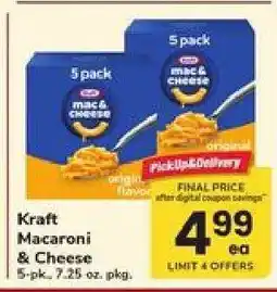 Safeway Kraft Macaroni & Cheese offer