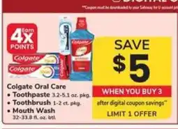 Safeway Colgate Oral Care offer