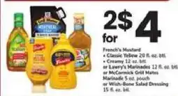 Safeway French's Mustard or Lawry's Marinades or McCormick Grill Mates Marinade or Wish-Bone Salad Dressing offer