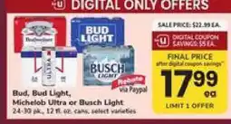 Safeway Bud, Bud Light, Michelob Ultra or Busch Light offer
