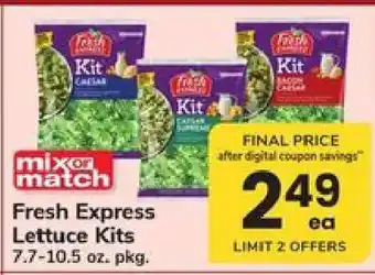 Safeway Fresh Express Lettuce Kits offer
