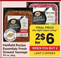 Safeway Hatfield Recipe Essentials Fresh Ground Sausage offer